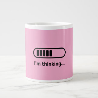 I'm Thinking... Loading Progress Bar Pink Minimali Large Coffee Mug