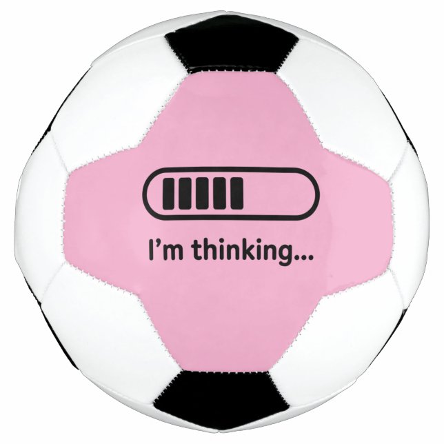 I'm Thinking... Loading Progress Bar Pink Minimali Soccer Ball (Front)