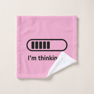 I'm Thinking... Loading Progress Bar Pink Minimali Wash Cloth