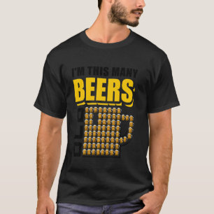 I'm This Many Beers Old 70th Birthday 70 Years Fun T-Shirt