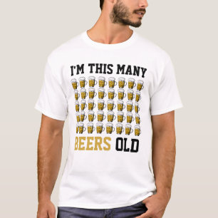 I'm this many beers Old Cool 40th Birthday Gift  T-Shirt
