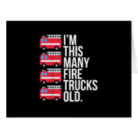 Im This Many Fire Trucks Old T-Shirt Four Year Old