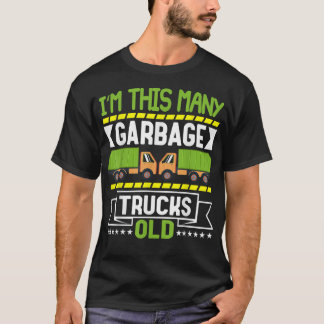 I'm this many Garbage Trucks Old  2nd Birthday  T-Shirt
