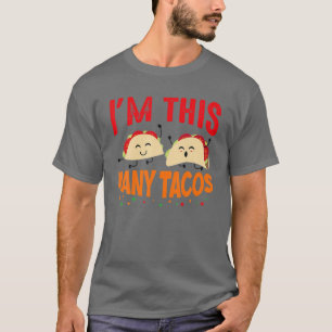 I'm This Many Tacos Cinco De Mayo 2Nd Birthday Mex T-Shirt