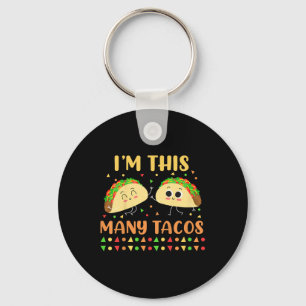 Im This Many Tacos Second Birthday Party Cinco De Keychain