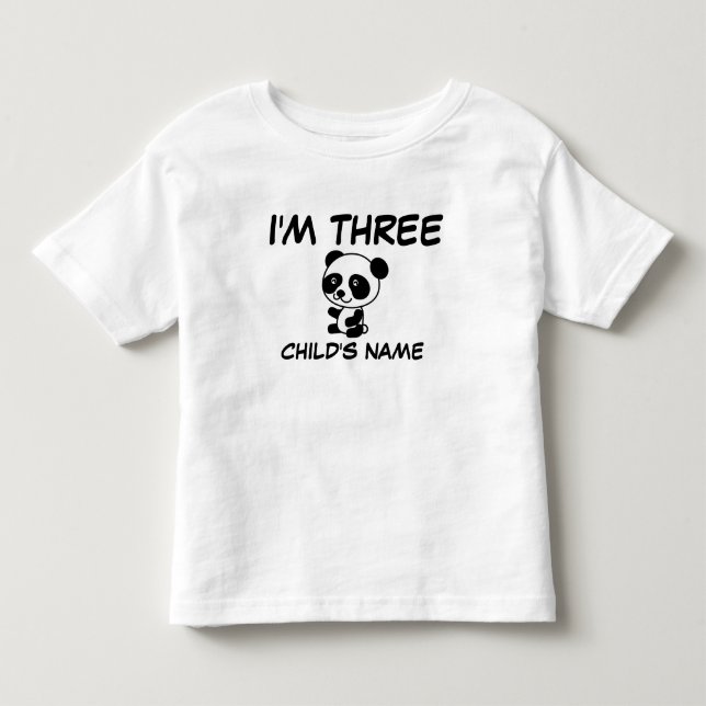 I'M THREE (AGE 3) Personalized T-shirts (Front)