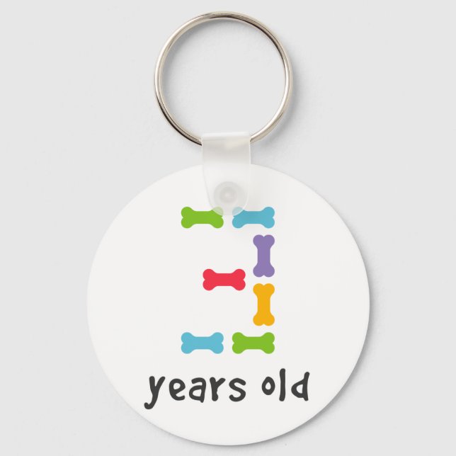 I'm Three Years Old Keychain (Front)