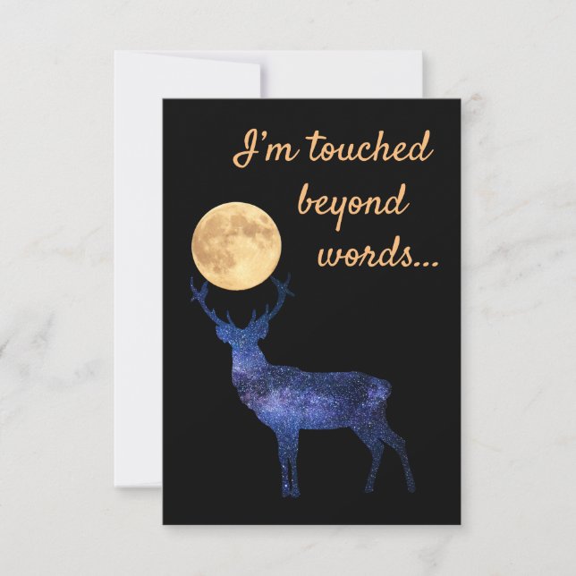 I'm Touched Beyond Words Thank You Card (Front)