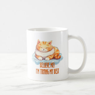 I'm Trying my Best Cute Orange Cat Coffee Mug
