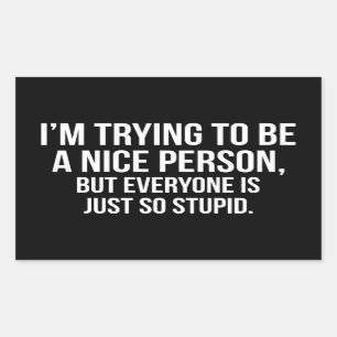 I'm Trying To Be A Nice Person - Funny Novelty Sticker