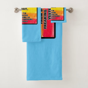 I'm Trying To Be Awesome Today Bath Towel Set