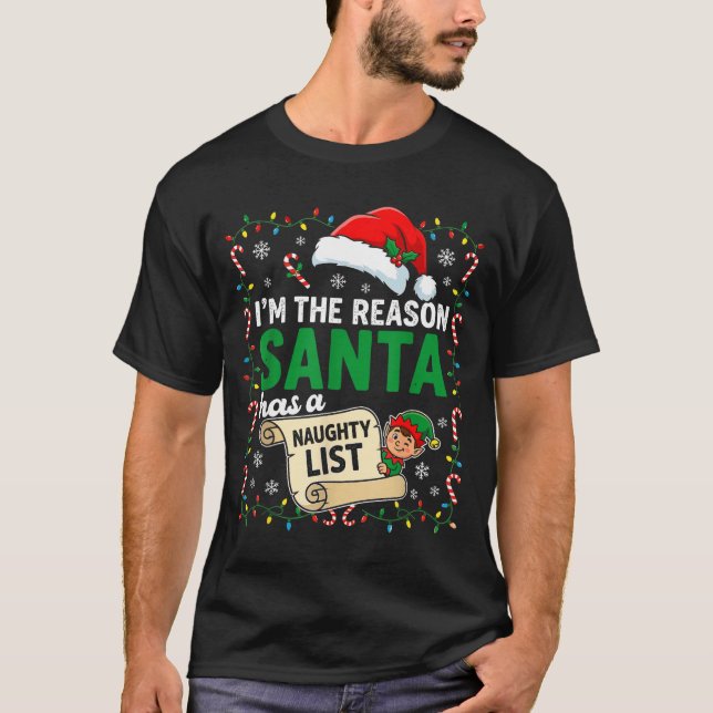 I'm Trying To Feel Merry And Bright Xmas Matching  T-Shirt (Front)