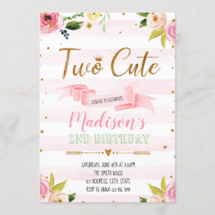 Im two cute party invitation