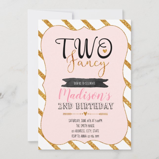 Im two fancy party invitation (Front)