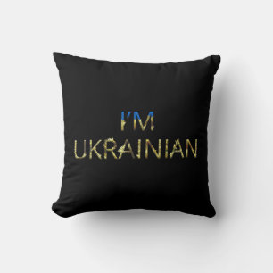 I'm Ukrainian Ukraine Sunflower Retro Ukrainian Throw Pillow
