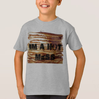 im un T-shirt chaud de crêpe de désordre