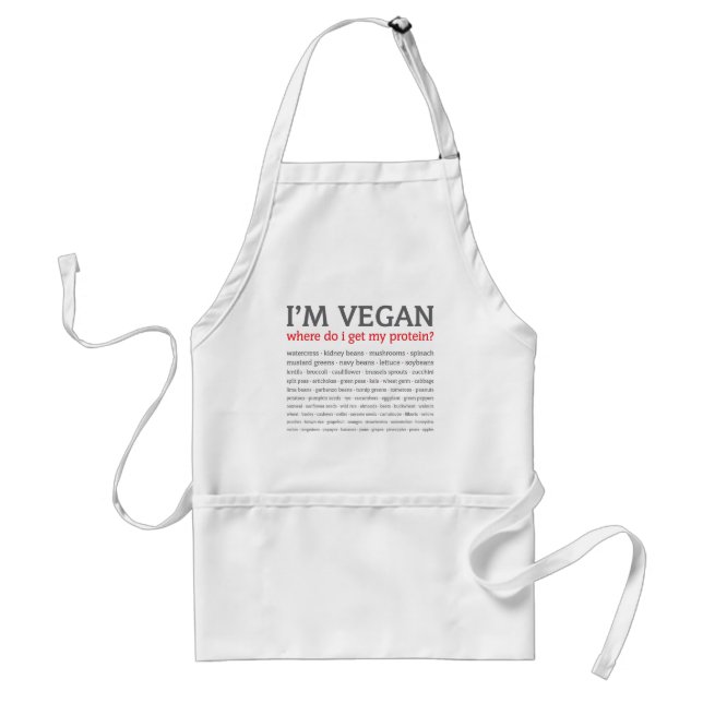 I'm Vegan: Where do I get my protein? Standard Apron (Front)