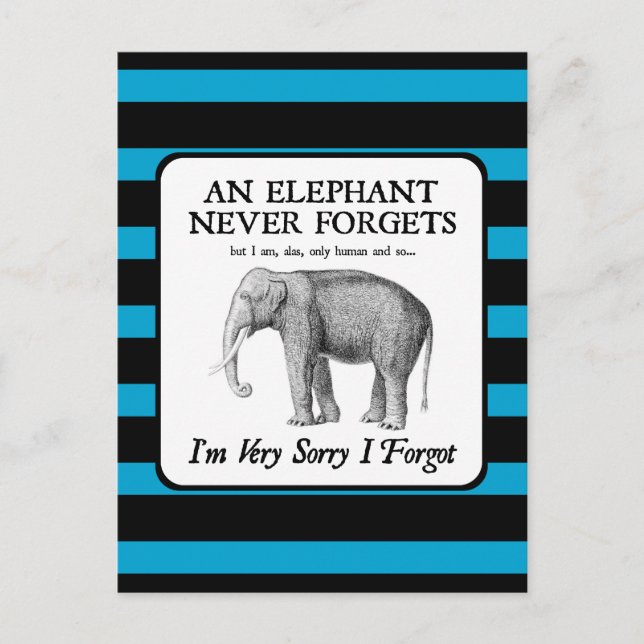 I'm Very Sorry I Forgot Postcard (Front)