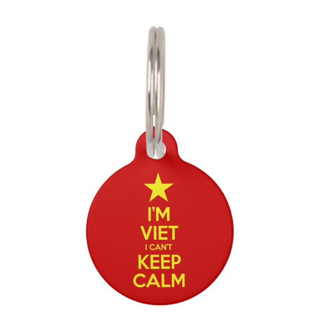 I'm Viet I Can't Keep Calm Pet Tag (Back)