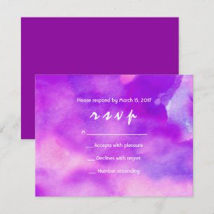 I'M VIOLET WATERCOLOR Bat Mitzvah Invitation