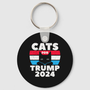 I'm Voting Cats For Trump 2024 Election Debate Keychain