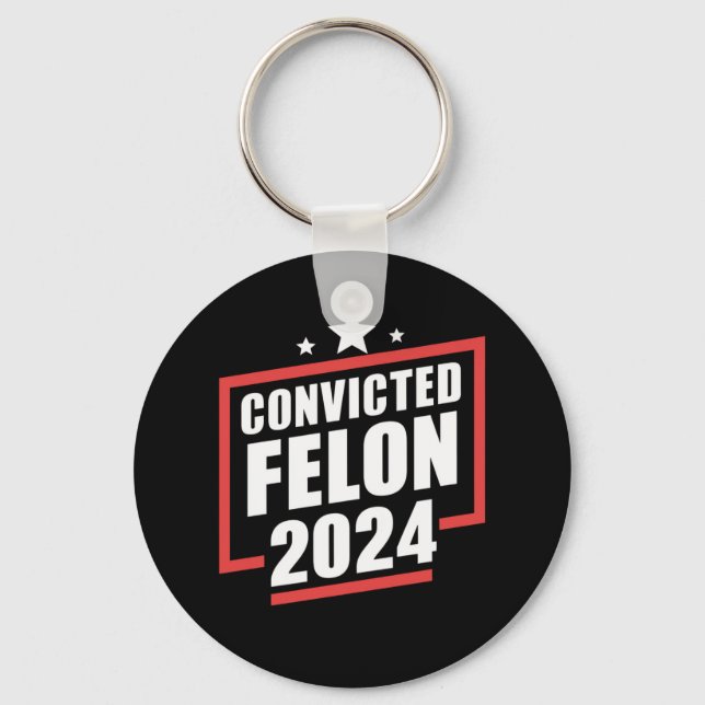 I'm Voting Convicted Felon 2024 Trump Keychain (Front)