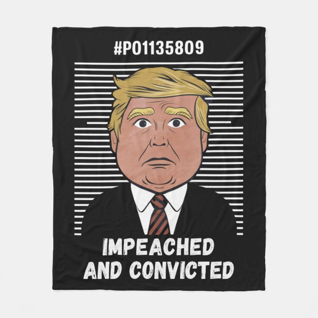 I'm Voting For The Convicted Felon Pro Trump 2024 Fleece Blanket (Front)