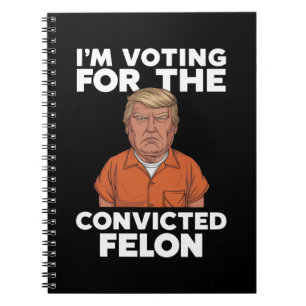 I'm Voting For The Convicted Felon Pro Trump 2024 Notebook