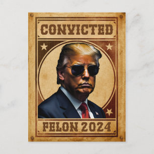  I'm Voting For The Convicted Felon Trump Mugshot  Postcard