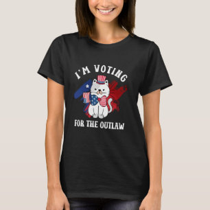 I'm Voting for the Outlaw 2024 For Women Meowica C T-Shirt