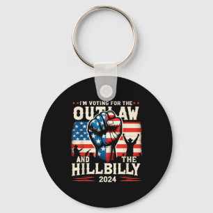 Im Voting For The Outlaw And The Hillbilly 2024 Us Keychain