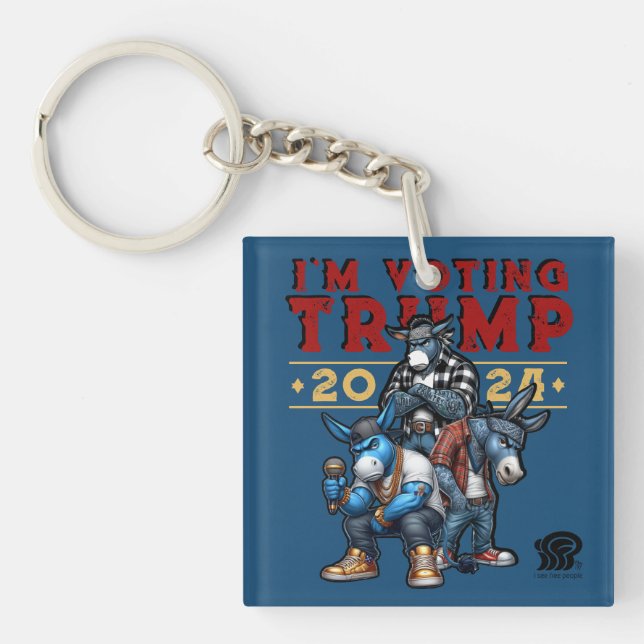 I'M VOTING for TRUMP 2024 Keychain (Front)