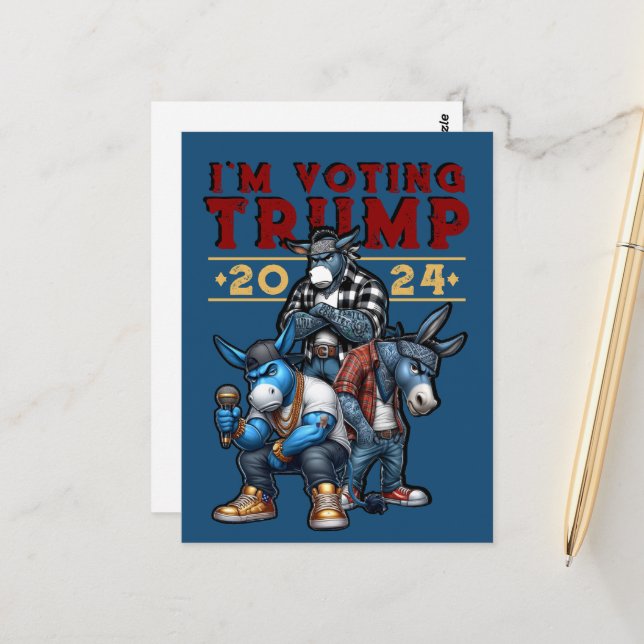I'M VOTING for TRUMP 2024 Postcard (Front/Back In Situ)