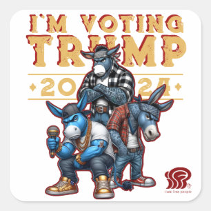 I'M VOTING for TRUMP 2024 Square Sticker