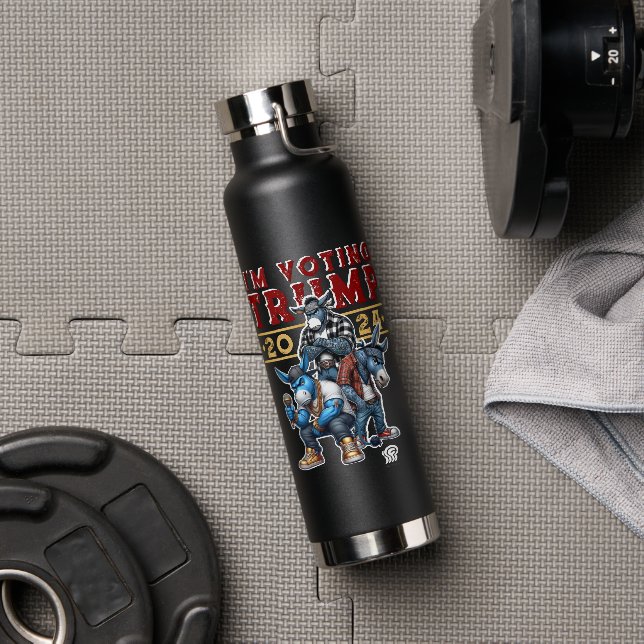 I'M VOTING for TRUMP 2024 Water Bottle (Gym)