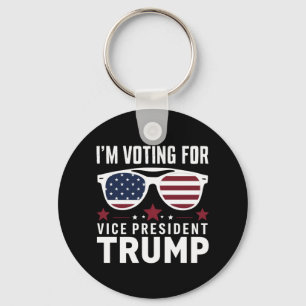 I'm Voting For Vice President Trump 2024 Election Keychain