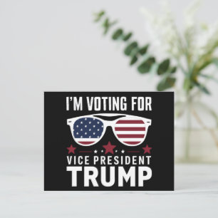 I'm Voting For Vice President Trump 2024 Election Postcard