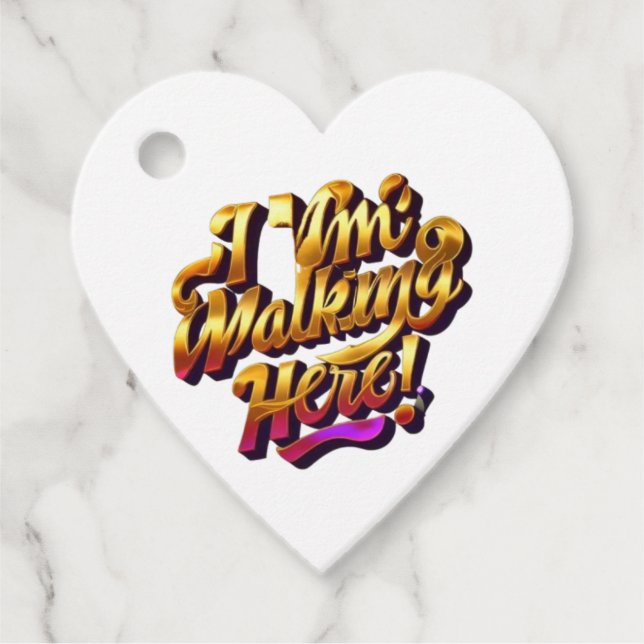 I'm Walking Here! Favour Tags (Front)