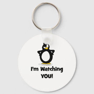 I'm Watching You Penguin Keychain