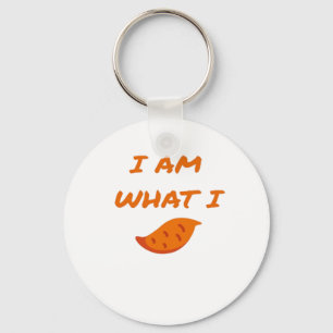 Im What I Yam Playful Pun Mood Keychain