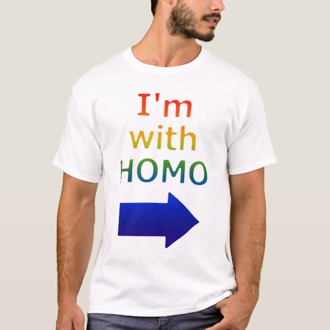 'I'm wih HOMO' t-shirt (Front)
