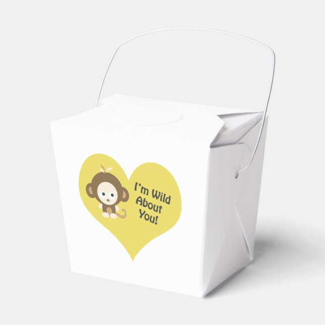 I'm Wild about You Monkey Favor Box (Front Side)