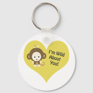 I'm Wild about You Monkey Keychain