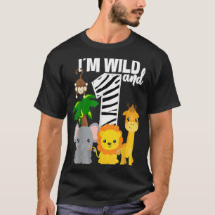 I'm Wild and 1 Zoo Theme Birthday Safari Jungle An T-Shirt