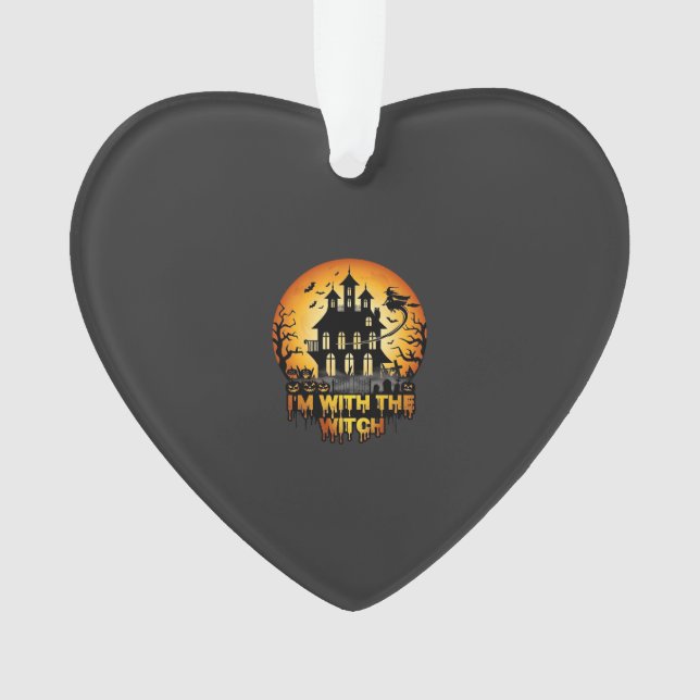Im Witch Haunted House Full Moon Pumpkins Ornament (Front)