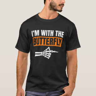 I'm With Butterfly Halloween Costume Party Matchin T-Shirt