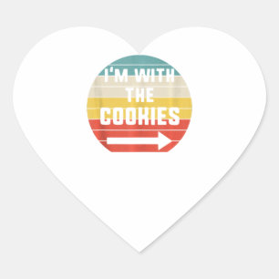 Im With Cookies Halloween Matching Couple Costume Heart Sticker
