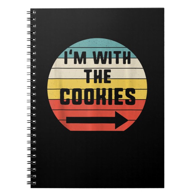 Im With Cookies Halloween Matching Couple Gift Notebook (Front)