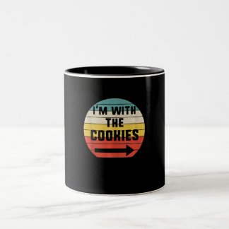 Im With Cookies Halloween Matching Couple Gift Two-Tone Coffee Mug