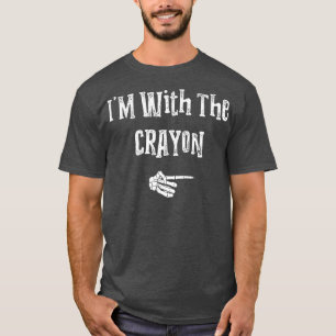 Im With Crayon Halloween Costume Funny Couples T-Shirt